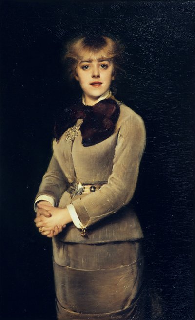 女演员Jeanne Samary的肖像，1879年。 作者 路易丝·阿贝玛