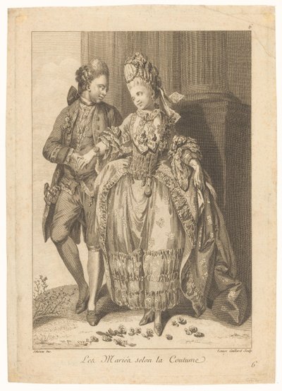 Les Mariées selon la Coutume（物品上的标题）
爱的诞生》（系列名称） 作者 路易丝·加拉德