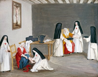 皇家港口香榭丽舍修道院，照顾病人的姐妹，作者：Louise-Magdeleine Hortemels（1688-1767），法国 作者 路易丝·玛格德琳·霍特梅尔