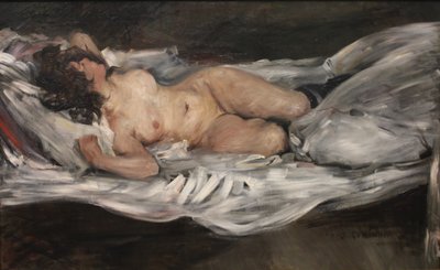 躺着的女性裸体 作者 洛维斯 (1858 1925) 科林斯