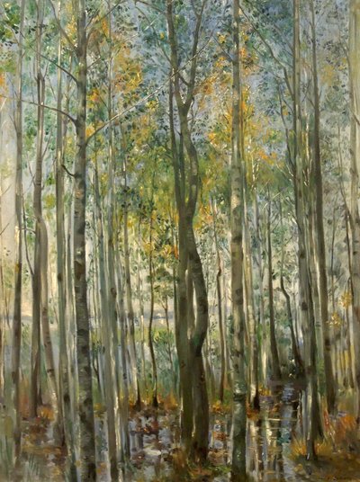 一片森林施塔恩贝格湖的洪水 作者 洛维斯·科林斯（Lovis Corinth）