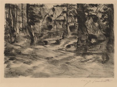 Bank im Walde II 森林中的长椅 II, 1917年。 作者 洛维斯·科林斯（Lovis Corinth）