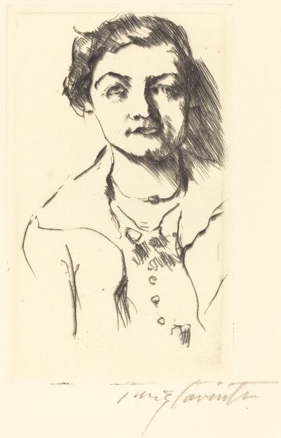 一个年轻女人的肖像 - Anneliese Halbe，1918年。 作者 洛维斯·科林斯（Lovis Corinth）