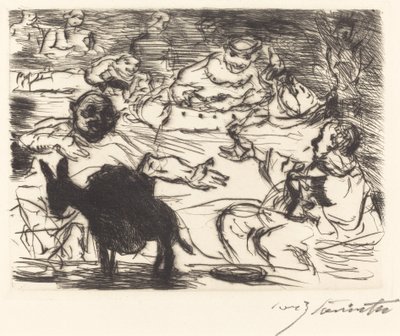 Das Gastmahl des Trimalchio: pl.V (The Banquet of Trimalchio: pl. V) 作者 洛维斯·科林斯（Lovis Corinth）