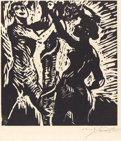 人类的堕落（亚当和夏娃） 作者 洛维斯·科林斯（Lovis Corinth）