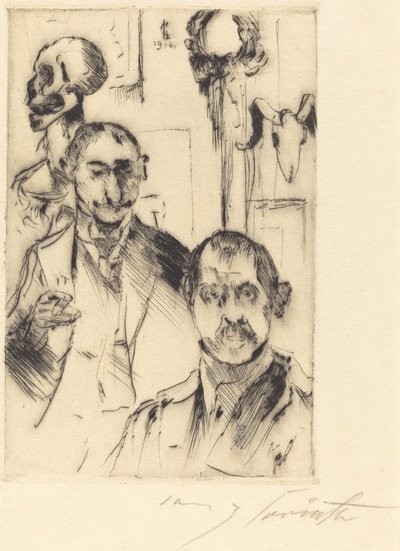 双人肖像与骷髅 双人肖像与骷髅，1916年。 作者 洛维斯·科林斯（Lovis Corinth）