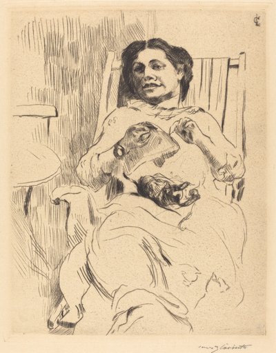 携带针线活的女人 携带针线活的女人，1912年。 作者 洛维斯·科林斯（Lovis Corinth）