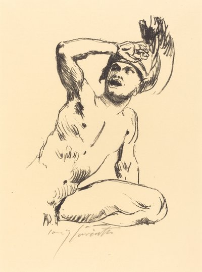 跪地防卫的战士 I (Kneeling Warrior I) 作者 洛维斯·科林斯（Lovis Corinth）