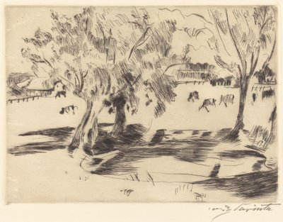 有牛的风景 有牛的风景，1917年。 作者 洛维斯·科林斯（Lovis Corinth）