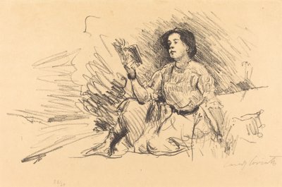 女孩阅读女孩阅读，1911年。 作者 洛维斯·科林斯（Lovis Corinth）