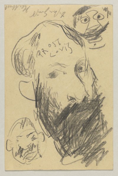 Lovis Corinth 致 Carl Strathmann：明信片，1902 年 12 月 12 日邮戳 作者 洛维斯·科林斯（Lovis Corinth）