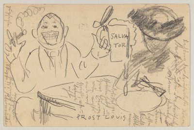 Lovis Corinth 致 Carl Strathmann：明信片，1903 年 3 月 13 日邮戳 作者 洛维斯·科林斯（Lovis Corinth）