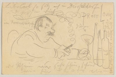 Lovis Corinth 致 Carl Strathmann：明信片，1907 年 9 月 13 日邮戳 作者 洛维斯·科林斯（Lovis Corinth）