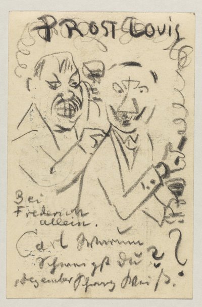 Lovis Corinth 致 Carl Strathmann：明信片，1907 年 10 月 30 日邮戳 作者 洛维斯·科林斯（Lovis Corinth）