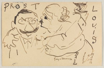 Lovis Corinth 致 Carl Strathmann：明信片，1908 年 12 月 9 日邮戳 作者 洛维斯·科林斯（Lovis Corinth）