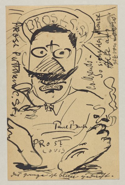 Lovis Corinth 致 Elly Strathmann：明信片，2 月 23 日邮戳 作者 洛维斯·科林斯（Lovis Corinth）