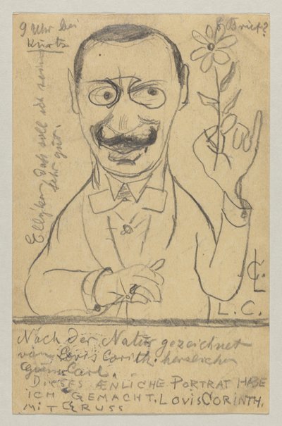 Lovis Corinth 致 Elly Franke 小姐：明信片，1897 年 8 月 28 日邮戳 作者 洛维斯·科林斯（Lovis Corinth）