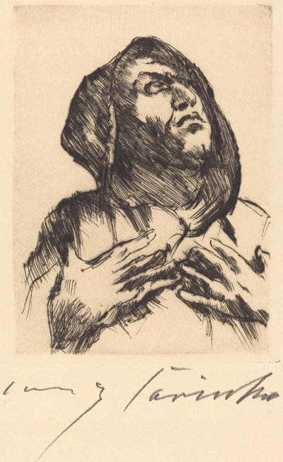 仰视的和尚 仰视的和尚，1916年。 作者 洛维斯·科林斯（Lovis Corinth）