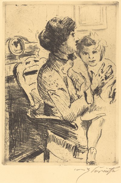 Mutter und Kind Mother and Child, 1911年。 作者 洛维斯·科林斯（Lovis Corinth）