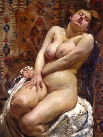 娜娜，女性裸体 作者 洛维斯·科林斯（Lovis Corinth）