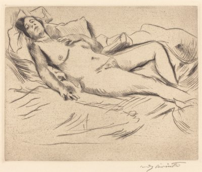 Schlafende睡美人，1912年。 作者 洛维斯·科林斯（Lovis Corinth）