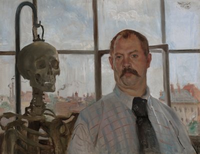 骷髅自画像 作者 洛维斯·科林斯（Lovis Corinth）