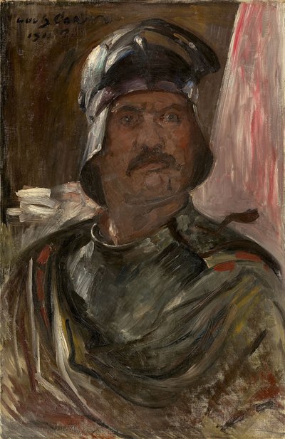 穿着盔甲的自画像，1911年。 作者 洛维斯·科林斯（Lovis Corinth）