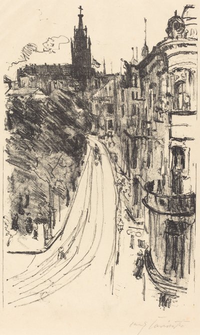 柯尼斯堡的街道 柯尼斯堡的街道，1918年。 作者 洛维斯·科林斯（Lovis Corinth）