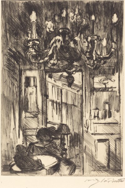 吊灯下》（Unter dem Kronleuchter） 作者 洛维斯·科林斯（Lovis Corinth）