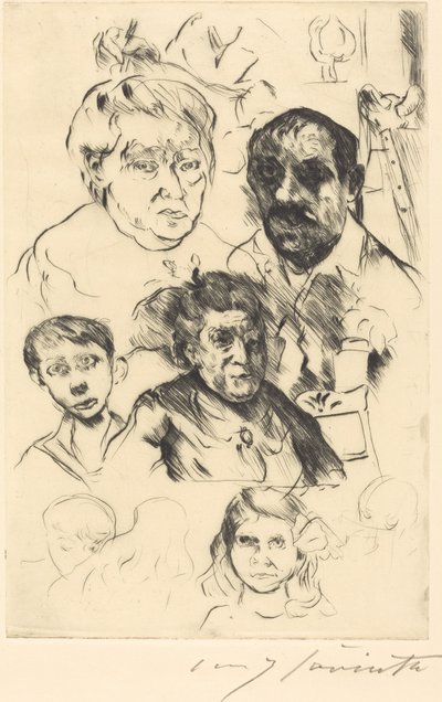 什锦头像和自画像，1915年。 作者 洛维斯·科林斯（Lovis Corinth）