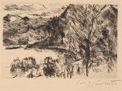 沃尔钦湖与约赫贝格 (Walchensee with Jochberg) 作者 洛维斯·科林斯（Lovis Corinth）