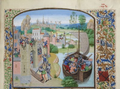1380年在奥德纳德对根特商人的屠杀，约1470-1475。 作者 洛伊塞特·利德