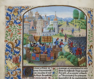 1381年6月14日，理查德二世与叛军会面，约1470-1475年。 作者 洛伊塞特·利德