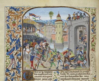 1346年的卡昂之战，约1470-1475年。 作者 洛伊塞特·利德