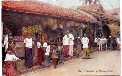 本地精品店或商店，锡兰，c.1900-20（手工彩色照片） 作者 Ltd. Ceylon Plâté