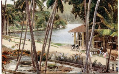 查看从圣牙寺，康提，锡兰，c.1900-20（手工彩色照片） 作者 有限公司锡兰普拉特