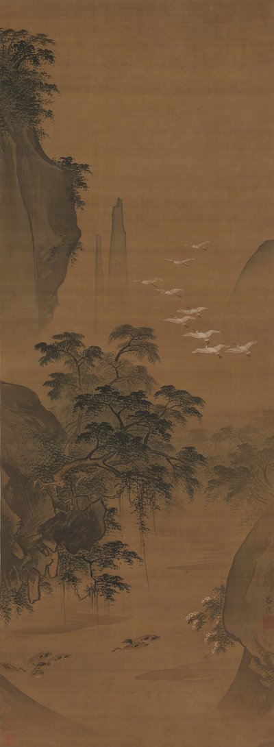 秋天的风景与苍鹭和鸭子。 作者 陆吉
