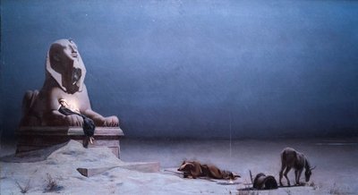 "Le Repos de la Sainte Famille pendant la Fuite en Egypte"，吕克-奥利维耶-默森（1846-1920 年）创作，1879 年 尺寸 77 x 133 厘米 布面油画 尼斯美术馆 作者 卢克·奥利弗·默森