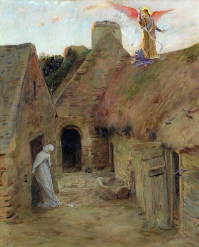 天使报喜》，1908年。 作者 卢克·奥利维尔·梅森
