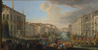 1711年丹麦国王弗雷德里克四世纪念大运河上的帆船赛 作者 Luca Carlevaris