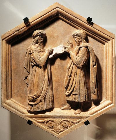 毕达哥拉斯和欧几里得 作者 Luca Della Robbia