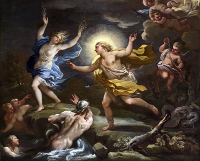 巴洛克风格:Apollo and Daphne par Giordano, Luca (1632-1705).布面油画 作者 卢卡·乔丹奴（Luca Giordano）