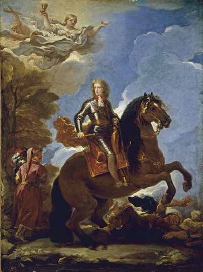 1694年以前的西班牙查理二世马术肖像 作者 卢卡·乔丹奴（Luca Giordano）