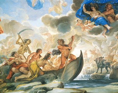 卡隆图，卢卡-乔达诺（1634-1705）的壁画细节 作者 卢卡·乔丹奴（Luca Giordano）
