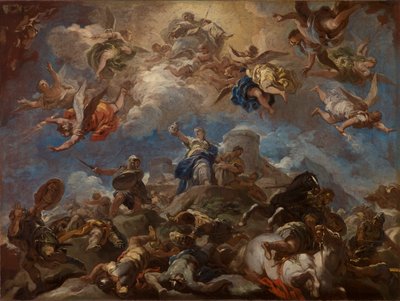 朱迪丝展示霍罗费恩的头颅 作者 卢卡·乔丹奴（Luca Giordano）