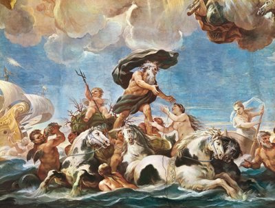海王星，细节（壁画） 作者 卢卡·乔丹奴（Luca Giordano）