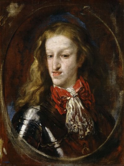 西班牙的查理二世肖像，1693年。 作者 卢卡·乔丹奴（Luca Giordano）