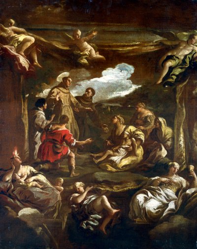 帕多瓦的圣安东尼治愈了一个年轻人》，约1654-1705年 作者 卢卡·乔丹奴（Luca Giordano）