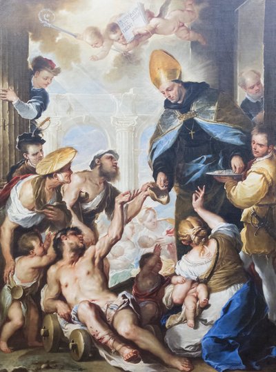 维拉诺瓦圣托马斯的施舍 作者 卢卡·乔丹奴（Luca Giordano）