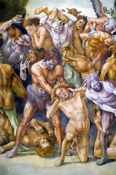 《最后的审判》壁画中的《地狱里该死》 作者 卢卡·西诺雷利（Luca Signorelli）